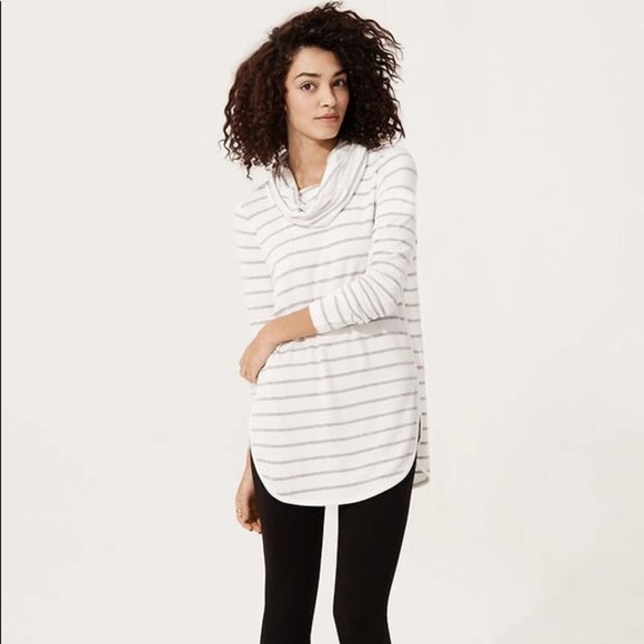 Lou & Grey Striped Signaturesoft Cowl Tunic XS - Picture 1 of 8